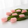 Artificial Tulip with Bendable Stem Realistic Fake Flower Low Maintenance Faux Tulip for Vase Flower Arrangement Home Party Wedding Decor