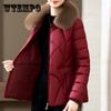 Кожаное хлопковое пальто, зимняя модная толстая и теплая хлопковая куртка, свободное пальто большого размера из хлопка для женщин