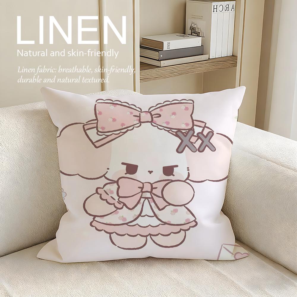 Cute nonomochi Cushion Cover Pillowcase Set Pcs x x Breathable Washable Sofa Cushion Cover