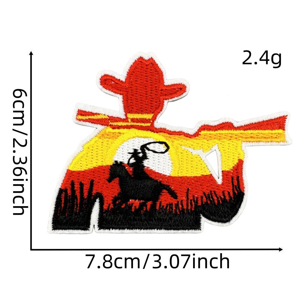 Нашивки для вышивки на джинсовой ткани с изображением мультяшного мальчика в стиле вестерн для курток и декора одежды