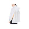 Li Ning Color Block Logo Letter Print Spliced Hooded Long Sleeve Windbreaker Women Upper Clothing White AFDS048-4
