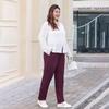 Большие размеры женские новые осенние свободные модные повседневные брюки с высокой талией
