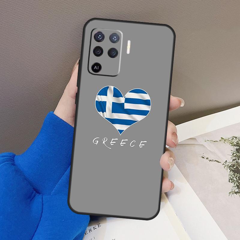 Греция Греческий Флаг Чехол Для Oppo A78 A38 A18 A98 A58 A60 A80 A40 A96 A76 A16 A94 A74 A54 A15 A17 A57 A77 A5 Pro