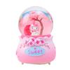 Enchanting Drifting Snow Glowing Eight Music Box - Delightful Sakura Tree Rotating Crystal Ball Desktop Decoration Gift