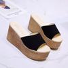 Fashion Women Platform Beach Slippers High Heels Wedges Sandals Summer Shoes 2024 New Women Shoes Thick Slides Sexy Pumps Fad Flip Flops