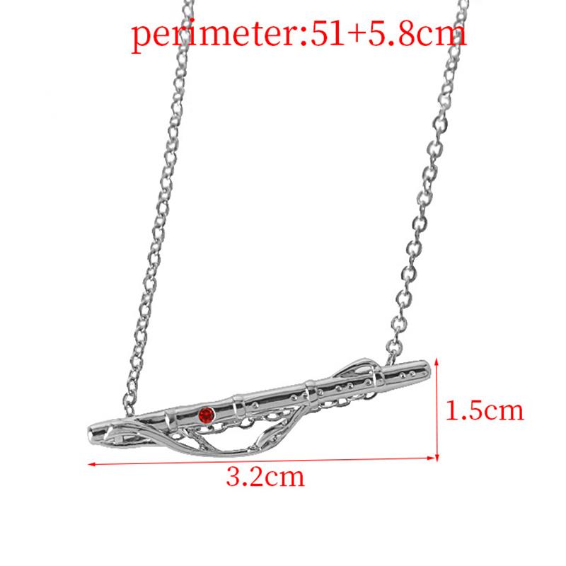 Классический минималистский аниме периферийное ожерелье кулон орнамент крест флейта колье кулон ожерелье для женщин ювелирные украшения