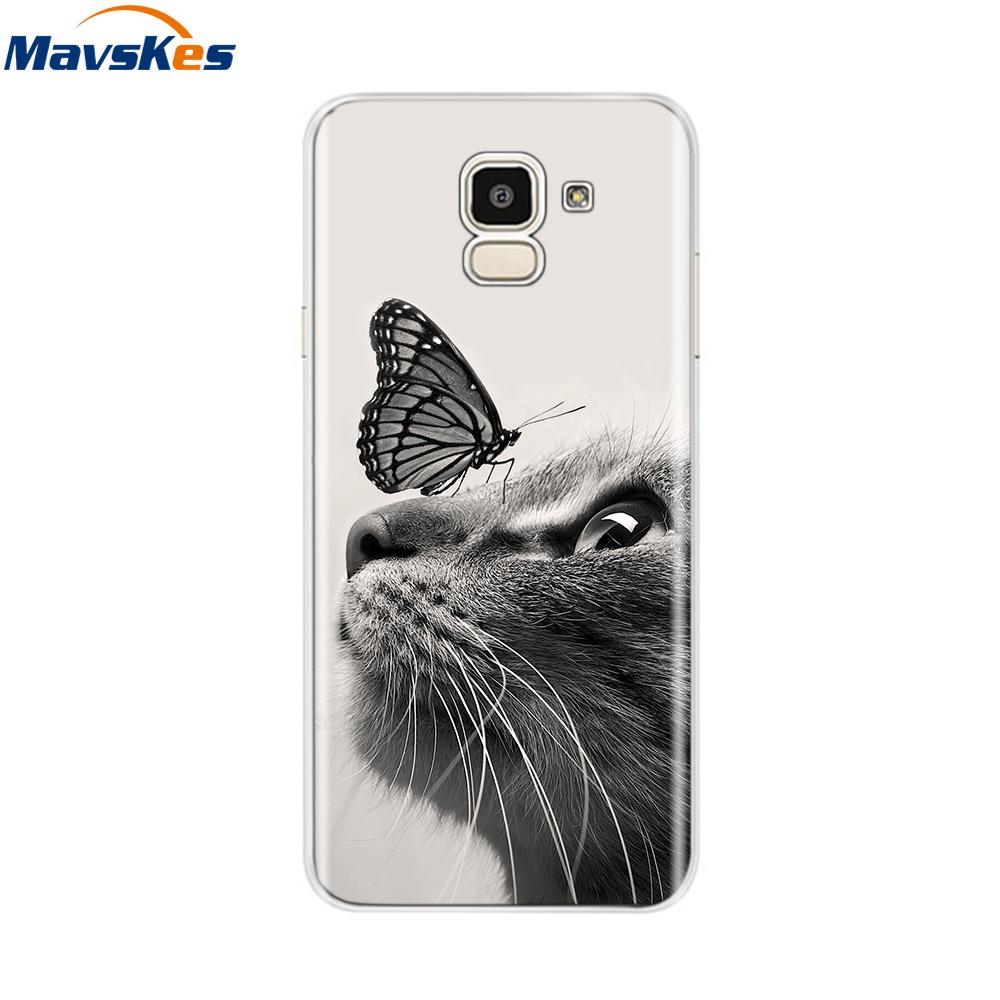 Чехол для Samsung Galaxy J6 2018 Мягкая задняя крышка из ТПУ-силикона sДля Coque Fundas Samsung J6 2018 J6 Plus 2018 Мягкие чехлы для телефона