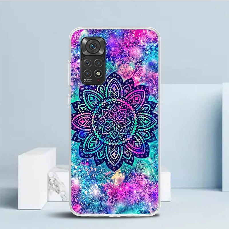 Чехол для телефона Мандала Подсолнух Мандала Для Xiaomi Redmi Note 15 14 14S 13 12S 12 Pro Plus 11S 11 11T 11E 10S 10 + Мягкий ТПУ Задняя крышка
