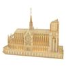 SILK ROAD 3D Puzzle DIY Wooden Puzzle Notre Dame Cathedral with LED Light 266PCS Craft Present Toy Educational Toy Boys Girls Adults New Year Gift