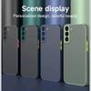 Matte Clear Silicone Cover For Samsung Galaxy S25 S24 Ultra Utr S23 Plus Pls + S 22 21 20 Fe 5G Shockproof Armor Hard Case