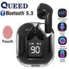 Bluetooth Headset Tws In-ear Digital Display Call Music Battery Life Portable Transparent Space Capsule Bluetooth 5.3