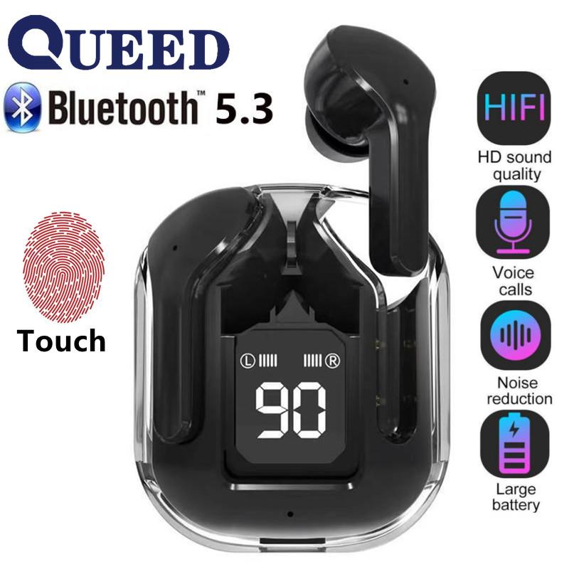 Bluetooth Headset Tws In-ear Digital Display Call Music Battery Life Portable Transparent Space Capsule Bluetooth 5.3