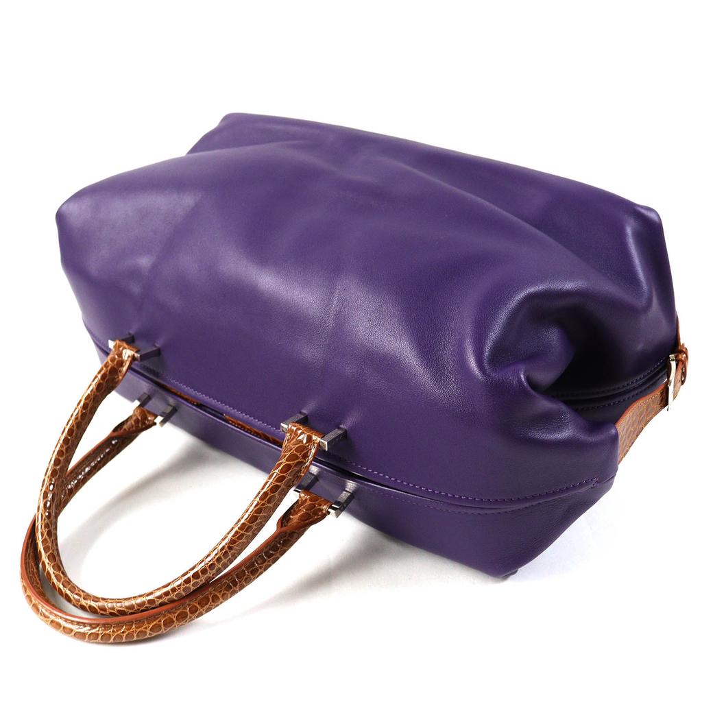 Excellent Camille Fournet Handbag purple leather Women Used
