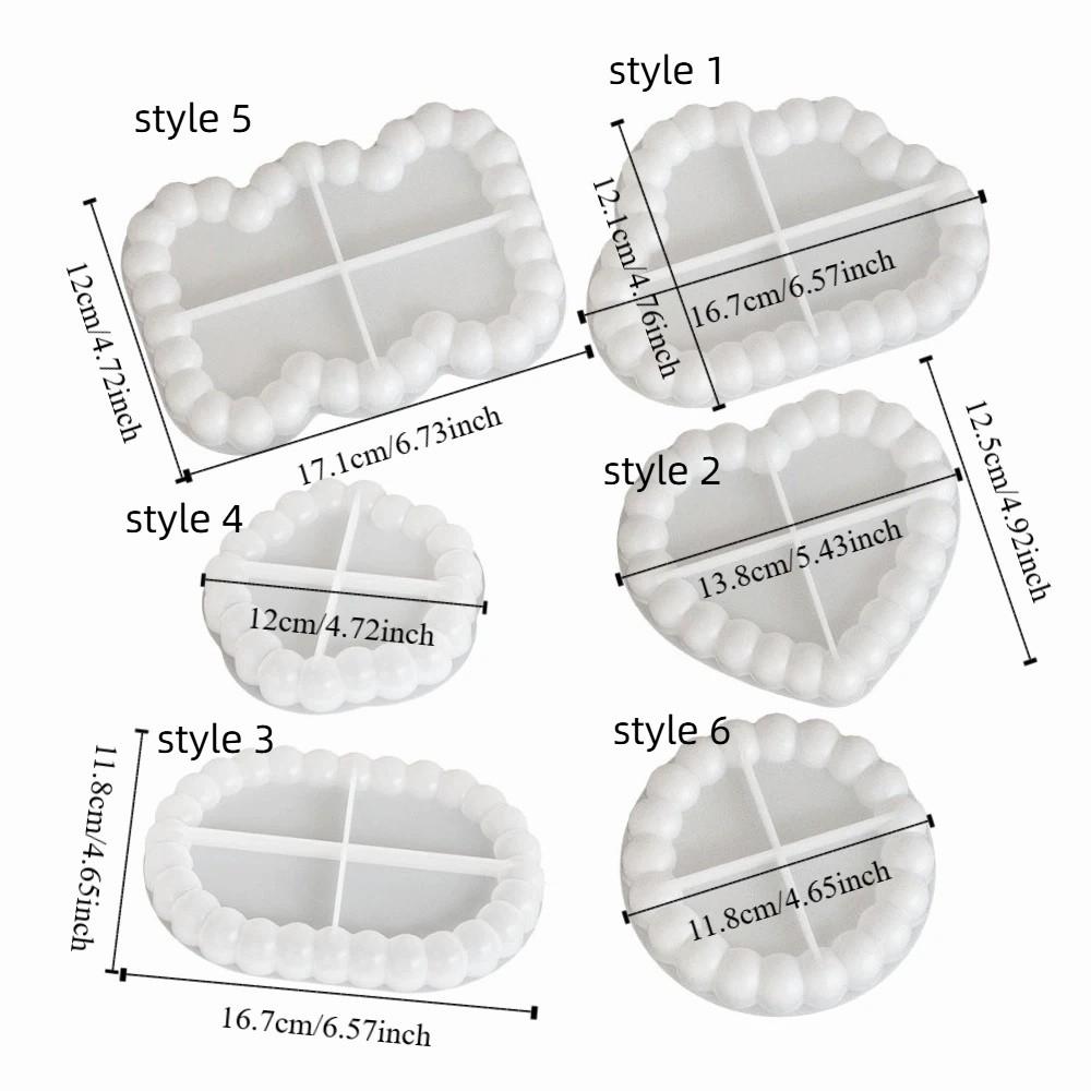 Translucent Coaster Silicone Mold DIY Gift Casting Mold Creative Storage Tray Mold Jewelry Display