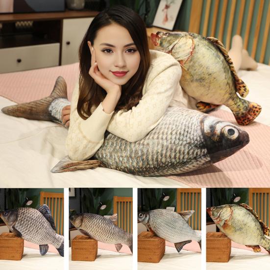 Рыбка плюшевая игрушка для детей мягкая подушка в форме животного милая подушка в форме рыбы застежка-молния мягкая и приятная кукла-рыба подарок на день рождения