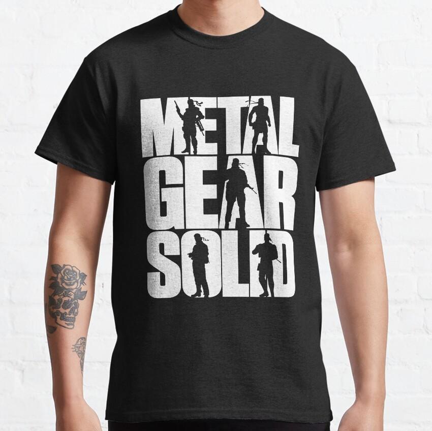 Новая классика Metal Gear SOLID 2: SONS OF LIBERTY Kojima Делает Мужскую Хлопковую Футболку с Круглым Вырезом и Игрой «Охота на Лиса Солида Снейка»