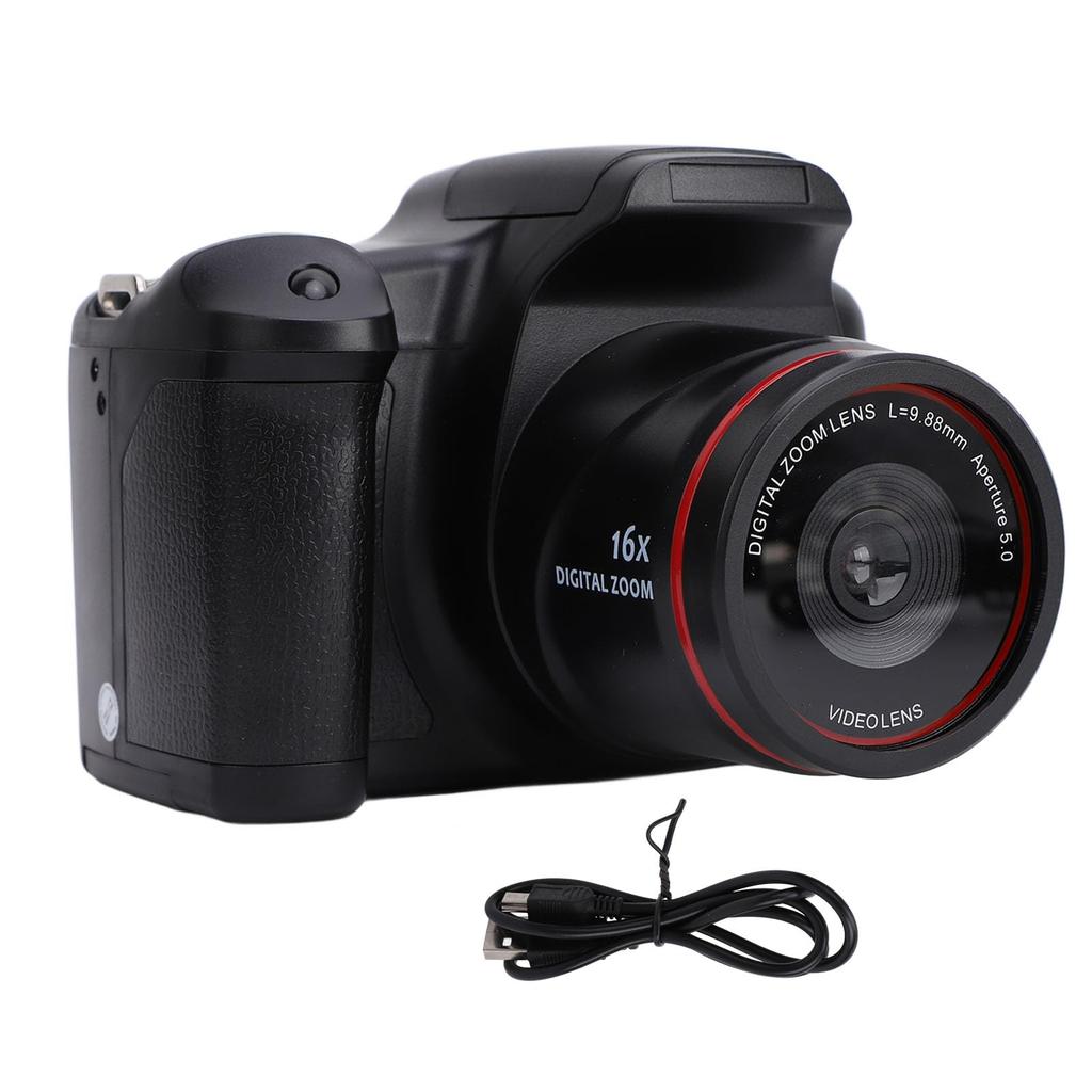 Цифровая камера HD 1080P для фотографии, цифровая камера Micro SLR с 16-кратным зумом и 2,4-дюймовым ЖК-экраном, портативная видеокамера 16 МП для селфи-влогинга