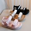 Новая детская обувь Летняя мода Нескользящие сандалии Мягкая подошва Милые изысканные туфли для девочек Дышащие пляжные 2025 Ретро туфли принцессы