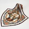 Women Fashion Square Vintage Print Satin Neckerchief Sun-Proof Scarf Scarves Shawl High Quality 1PC 90*90cm