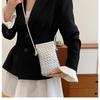 Fashionable Retro Phone Bag Woven Texture Mini Shoulder Crossbody Bag Casual Solid Color Change Storage Bag for Women