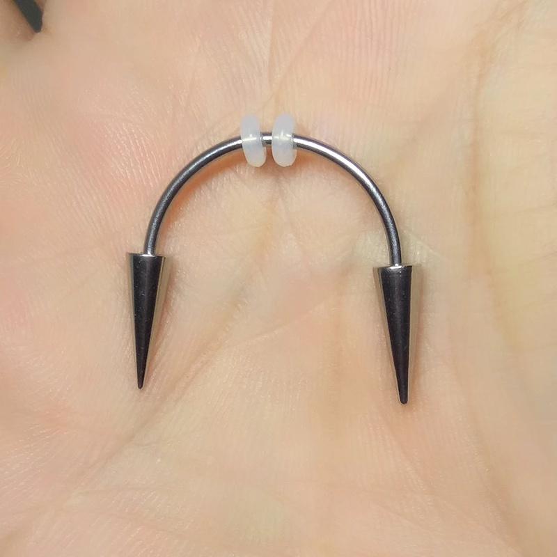 Fashion Lips Ring Stainless Steel Septum Piercing In Mouth Ring Puncture Earrings Hoop Nose Ring Body Piercing Jewelry