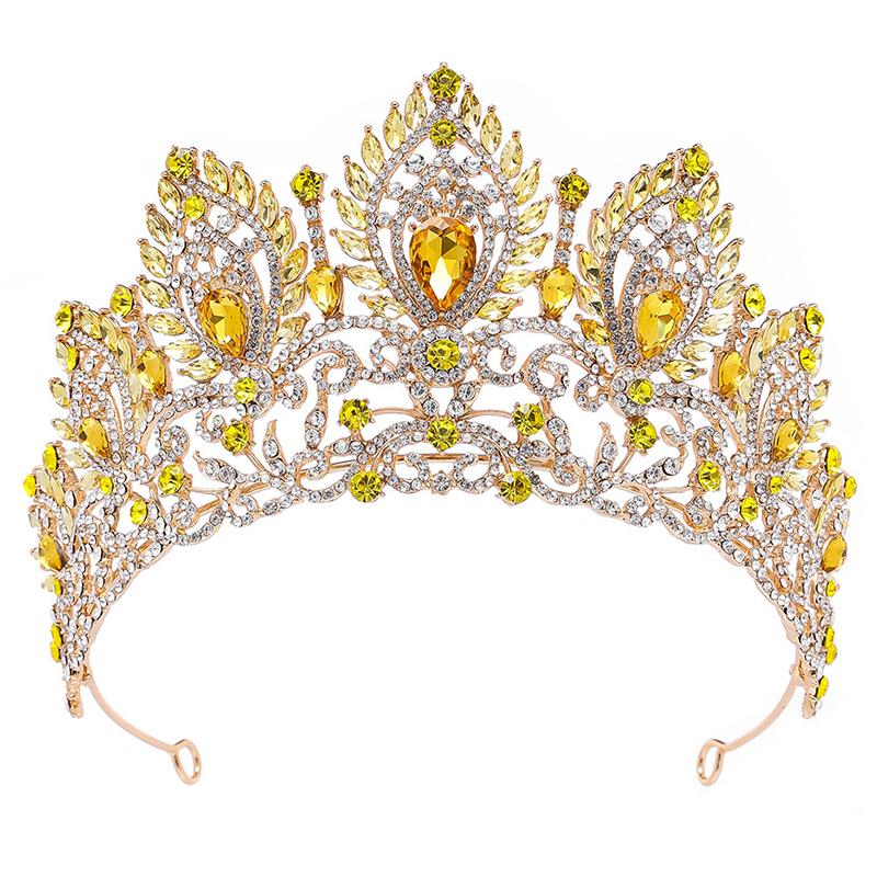 Royal Queen Pageant Crown Big Diadem Bride Tiara Crowns for Women Bridal Wedding Party Crown Hair Dress Jewelry Accessori
