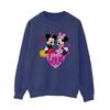 Womens/Ladies Love Hearts Mickey & Minnie Mouse Sweatshirt