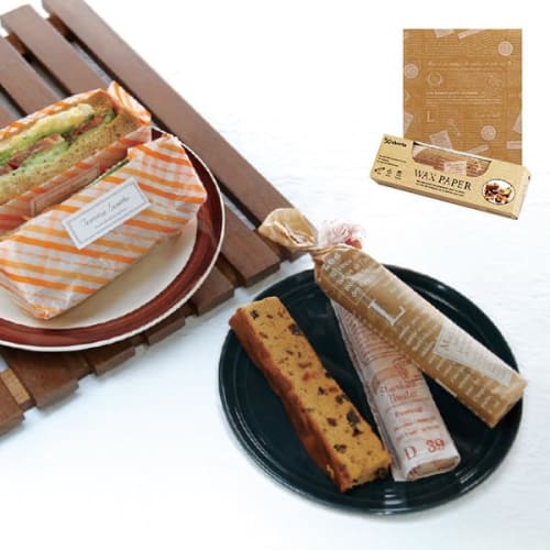 Wax Paper, Medium, Kraft French, 50 Sheets, Food-Safe, Single-Sided Waxed, WP3500-50