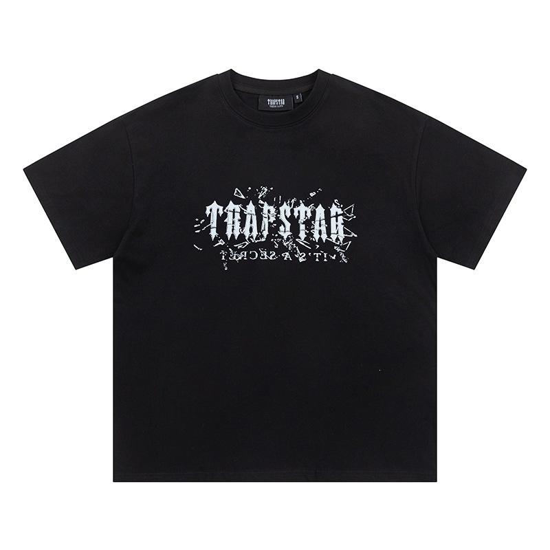 Cross-border new graffiti letter printing European and American street trendy brands loose and versatile casual men's and women's short-sleeved round