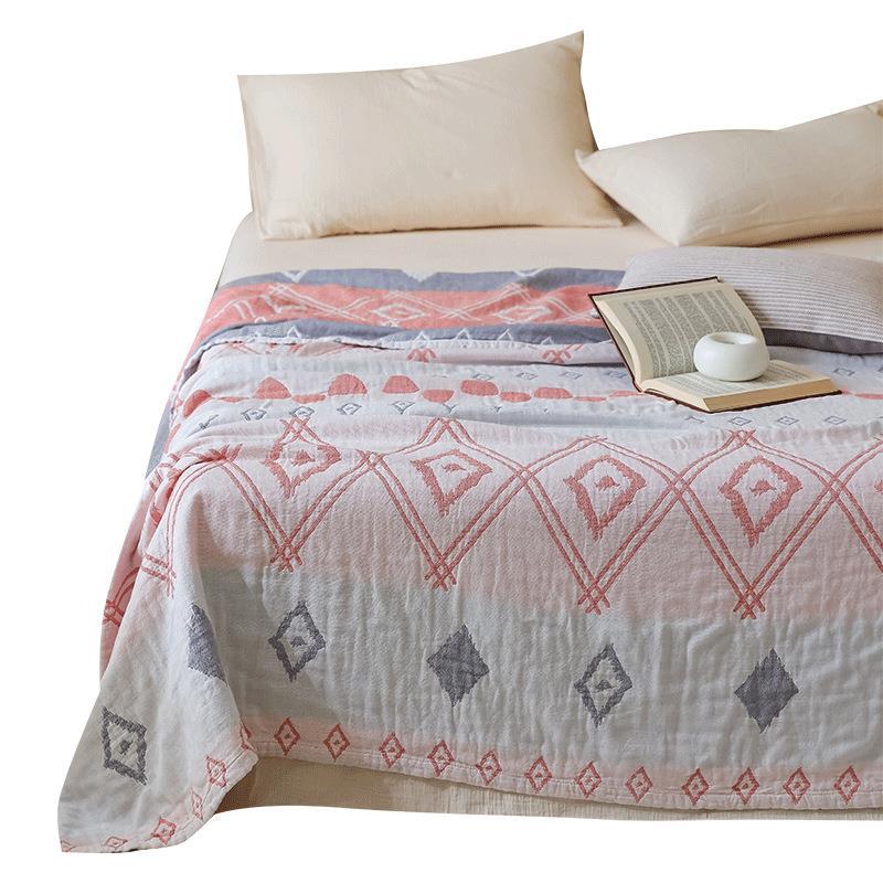 New Three-layer Gauze Towel Quilt, Double Air-conditioned Blanket, Sofa Towel, Four-season Lunch Break Blanket