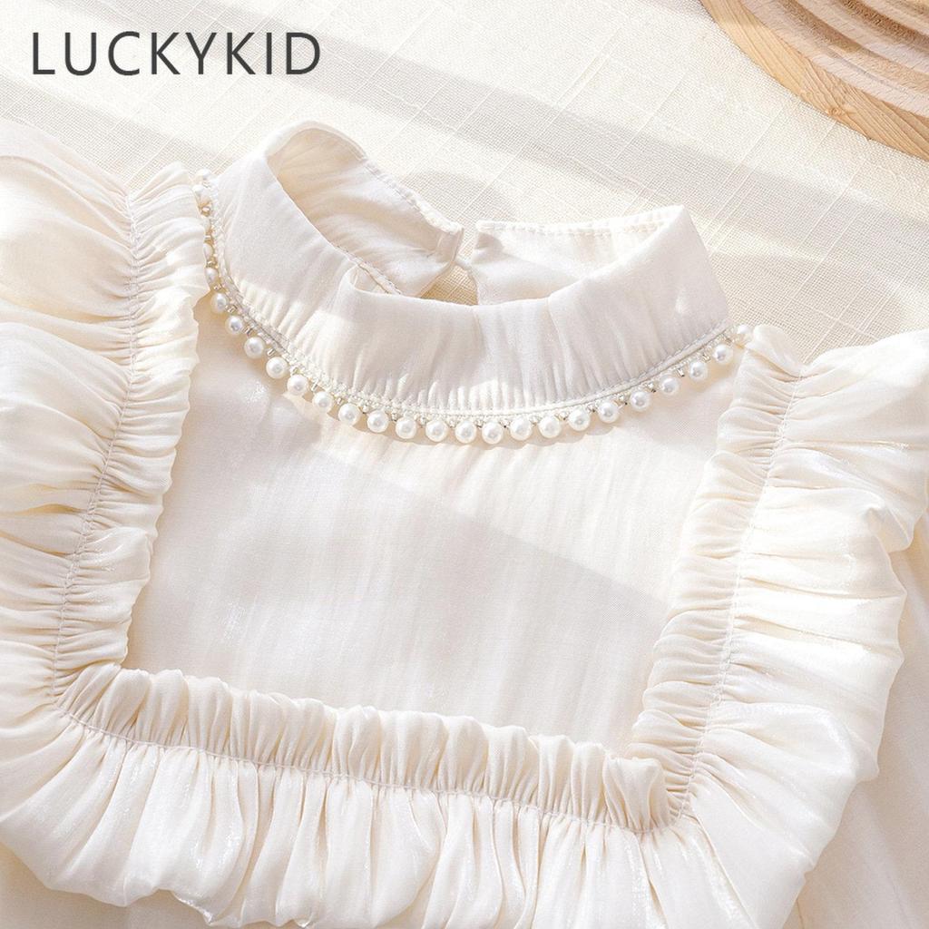 Хлопковые белые блузки для маленьких девочек, рубашки на весну и осень, детские рубашки с длинными рукавами в корейском стиле, топы принцессы для девочек