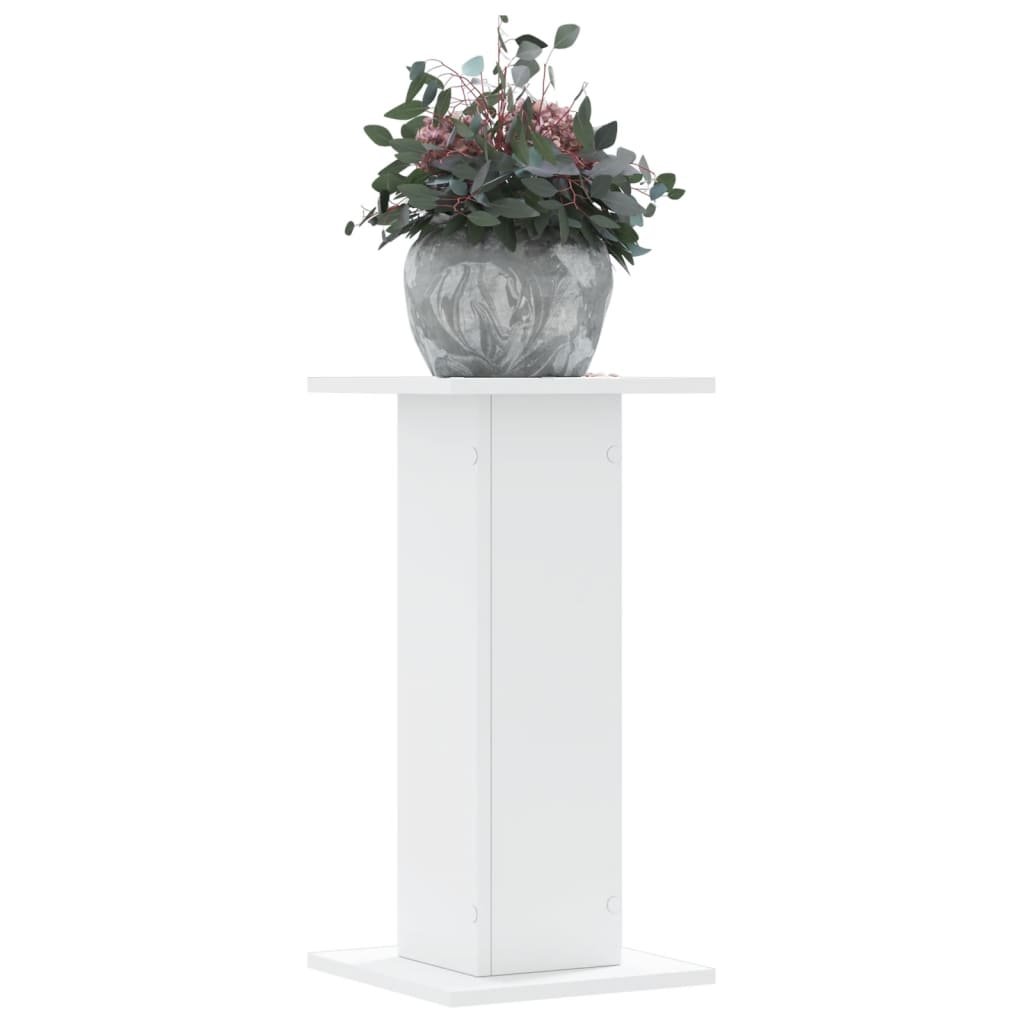 Plant Stand Set of 2 White 30 x 30 x 60 cm Engineered Wood