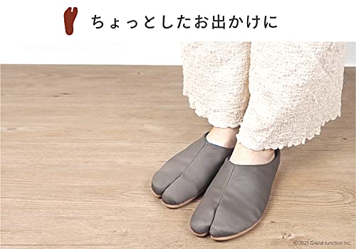 Margo PATTABI Room Shoes, Tabi-Style Slippers, Lightweight, Indoor Wear, Brown, Size M (26.0-28.0cm)