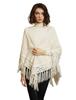 BEAUTELICATE Tassel Knit Solid Triangle Perfect for and Cream Women's Scarf, Large, Thick, Color, Shawl, Indoors, Office, Dates, Commuting, School,