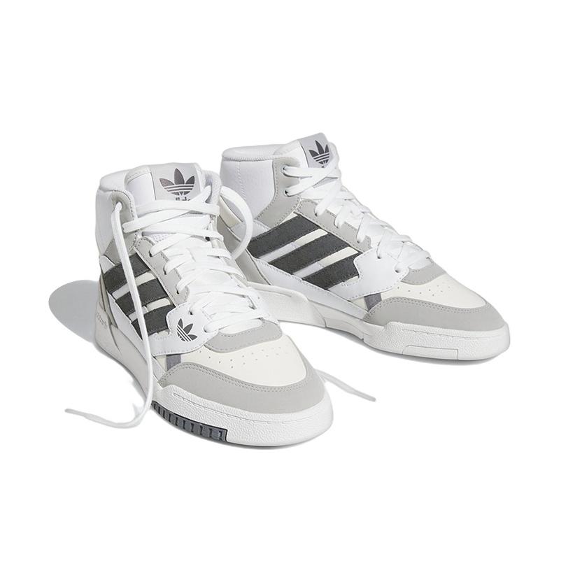 adidas Оригинальные кожаные кроссовки Originals Drop Step, удобные, модные, нескользящие, прочные, легкие, высокие, для скейтбординга, женские, белые/серые, FZ5718