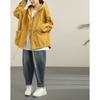 Dimanaf 2023 женская длина ветровка женская большая нерегулярная корейская свободная модная с капюшоном желтая плюс размер с открытой строчкой