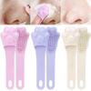 Soft Silicone Facial Cleansing Brush 2 In 1 Silicone Face Mask Brush & Face Scrubber For Exfoliating Massaging Remove Blackhead