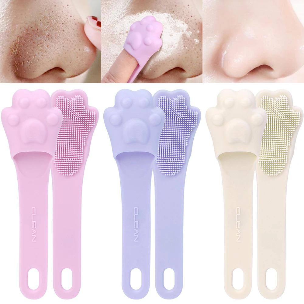 Soft Silicone Facial Cleansing Brush 2 In 1 Silicone Face Mask Brush & Face Scrubber For Exfoliating Massaging Remove Blackhead