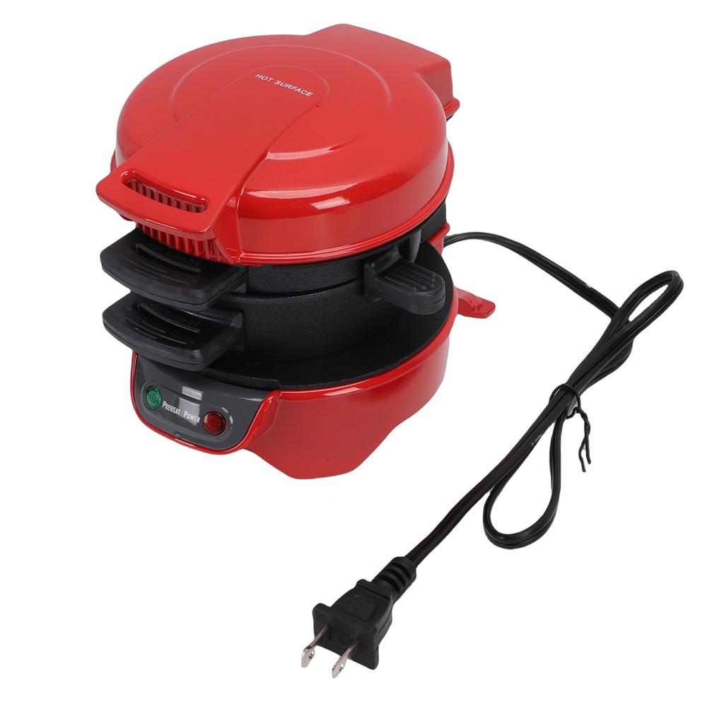 Breakfast Sandwich Maker with Egg Cooker Ring Customize Ingredients for English Muffins Croissants Mini Waffles Red US