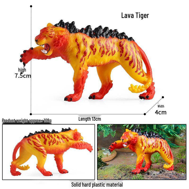 Dinosaur & Dragon Plastic Toy Set: Mythical Animal Figures for Kids