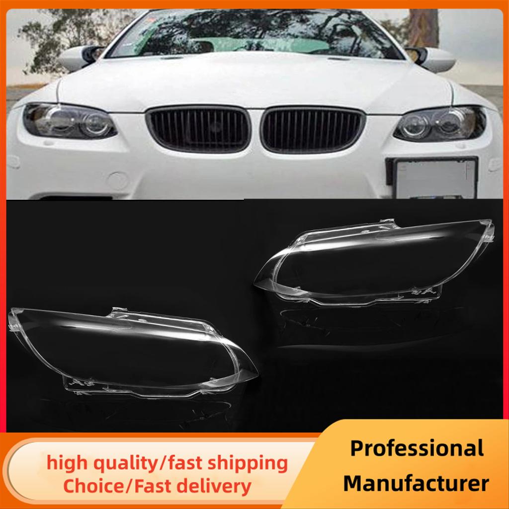 Left/Right Front Headlight Lens Covers For BMW E92 E93 Coupe Convertible M3 2006 2007 2008 2009 2010 Clear Headlamp Cover Shell