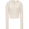 VEROMODA Women's Drop-Shoulder Hooded Short Sweater