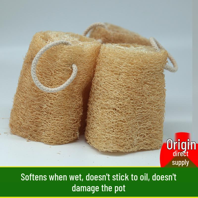 Natural Luffa Brush: Multi-Purpose Dish Scrubber & Bathing Sponge with Massage & Water Absorption Features