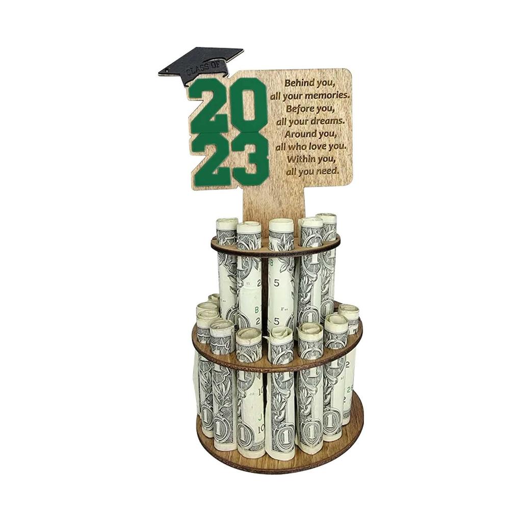 Wallet Tray Congratulations Graduation Gift Card Holder Wooden Wallet Creative Greeting Card Graduation Gift