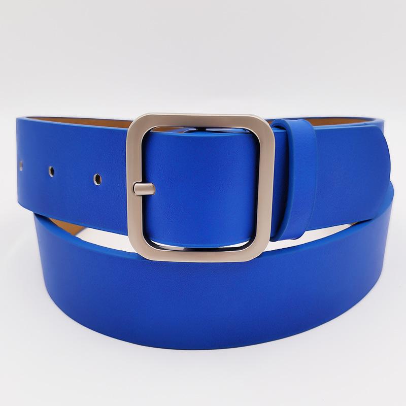 Маленький Простой Женский Ремень в Корейском Стиле Ретро Квадратная Пряжка-Пин Джинсовый Ремень