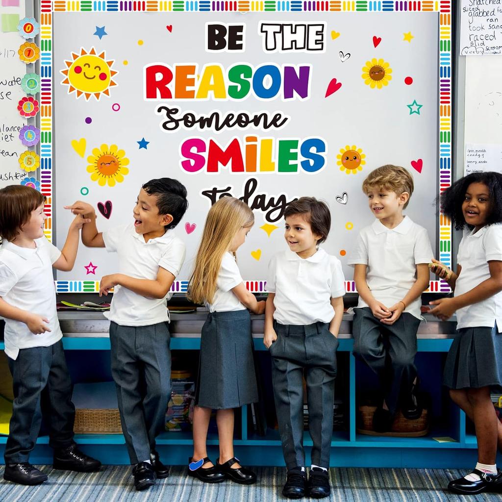 Classroom Bulletin Board Decoration Set Welcome Banner Wall Door Decor Colorful Classroom Decorations for Kindergarten Preschool Elementary Middle