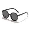 2025 Children's New Candy Color Round Frame Sunshade Sunglasses Cute Baby Personality Street Style Concave Shape Glasses