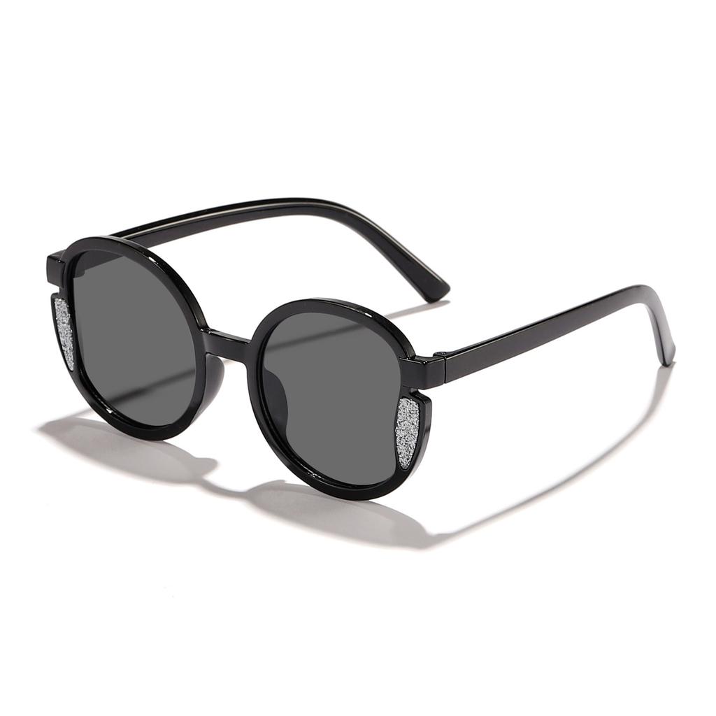 2025 Children's New Candy Color Round Frame Sunshade Sunglasses Cute Baby Personality Street Style Concave Shape Glasses