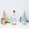 Christmas Mini Wooden Merry Christmas Tree Home Desk Table Decor Pendants Xmas Tree Ornaments Christmas Decor Happy New Year