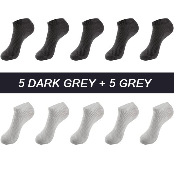 10 пар мужских носков из бамбукового волокна, дышащие компрессионные длинные носки, деловые повседневные мужские носки высокого качества, большие размеры EU38-48